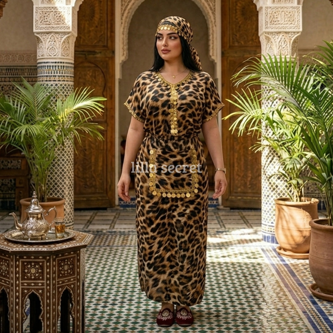 Ensemble Oriental Léopard 3 Pièces – Édition Eid